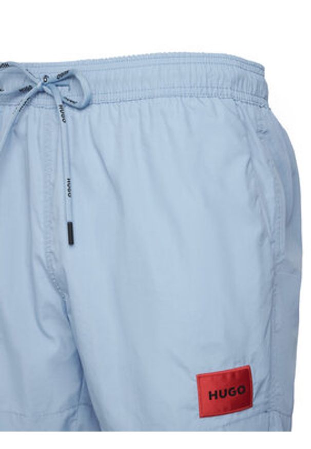 Hugo - HUGO Szorty kąpielowe Dominica 50493450 Granatowy Regular Fit. Kolor: niebieski. Materiał: syntetyk