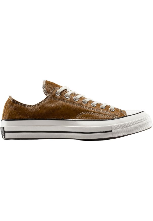 Buty sportowe Converse Chuck 70 Premium Leather. Kolor: brązowy. Materiał: syntetyk, materiał. Styl: sportowy