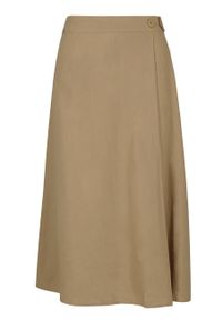 Volcano - Długa spódnica z lnem G-CUSTA. Materiał: len. Długość: długie. Wzór: gładki. Sezon: wiosna, lato #1