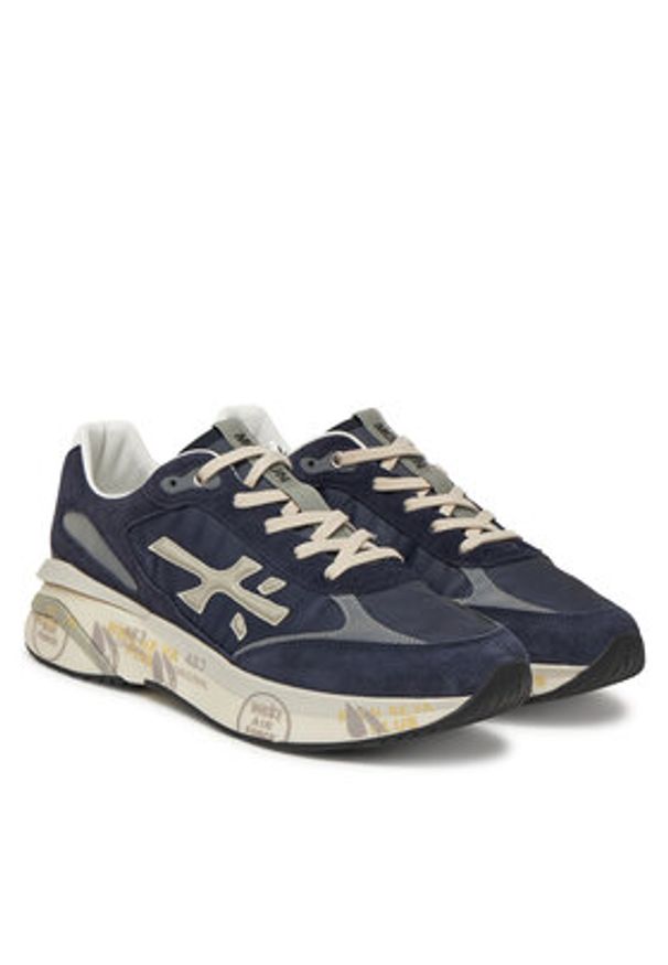 Premiata Sneakersy MOERUN VAR 7306 Granatowy. Kolor: niebieski. Materiał: skóra, zamsz