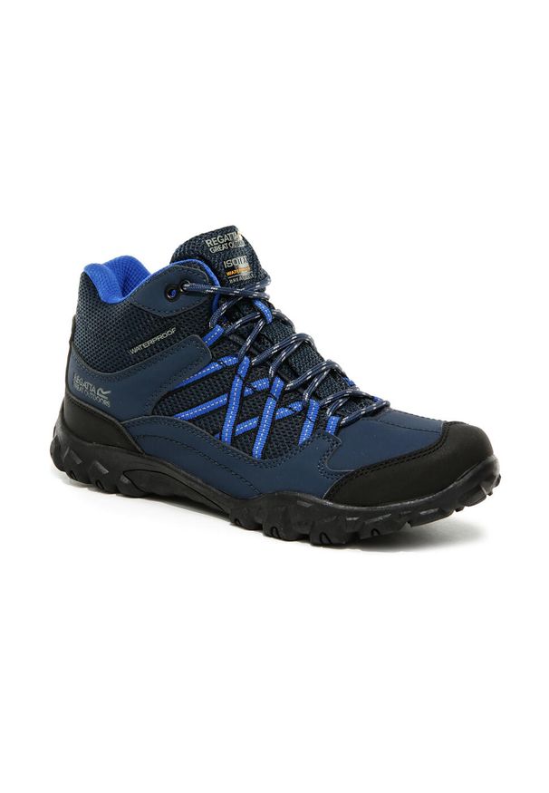 Buty trekkingowe dziecięce Edgepoint Mid Regatta. Kolor: niebieski. Materiał: poliester. Sport: turystyka piesza