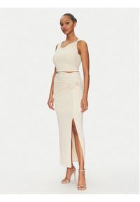 Guess Top W5GP22 KAQL2 Beżowy Regular Fit. Kolor: beżowy