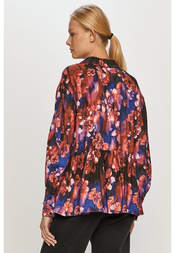 Vero Moda - Koszula. Okazja: na co dzień. Kolor: czerwony. Długość rękawa: długi rękaw. Długość: długie. Styl: casual