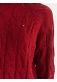 TOMMY HILFIGER - Tommy Hilfiger Golf WW0WW46791 Czerwony Regular Fit. Typ kołnierza: golf. Kolor: czerwony. Materiał: wełna #5