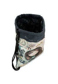 Szary Worek Anekke Modny Plecak Damski Z Laleczką. Kolor: szary. Wzór: motyw z bajki. Styl: casual, sportowy #6