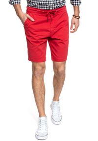 Lee - SPODENKI LEE DRAWSTRING SHORT CHINESE RED L73ULV50. Materiał: materiał