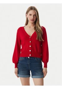 Morgan Kardigan 261-MLIKE Czerwony Regular Fit. Kolor: czerwony. Materiał: wiskoza #1