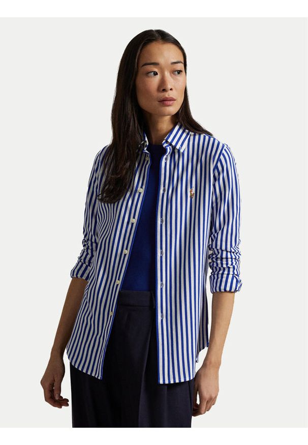 Polo Ralph Lauren Koszula 211910131009 Niebieski Classic Fit. Typ kołnierza: polo. Kolor: niebieski. Materiał: bawełna