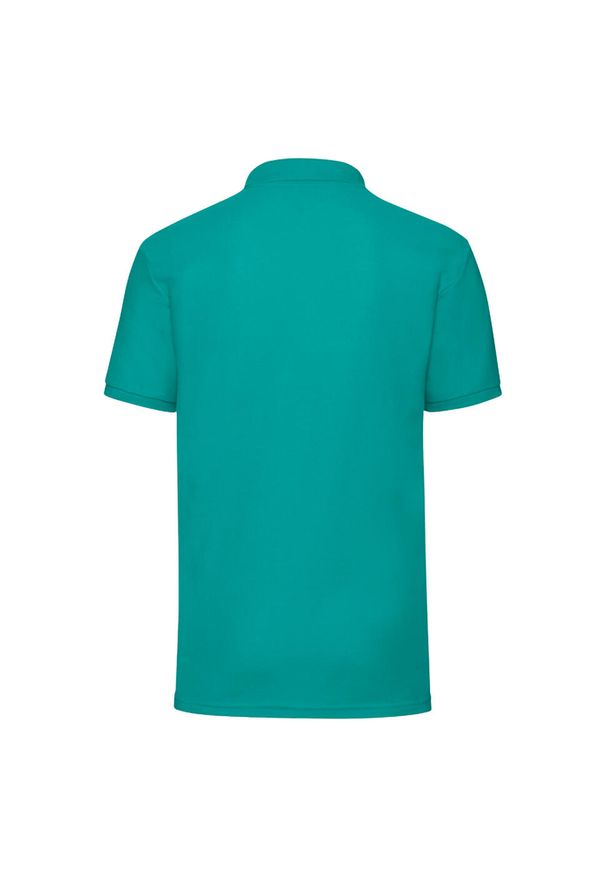 FRUIT OF THE LOOM - Męska Koszulka Polo 65/35. Typ kołnierza: polo. Kolor: zielony