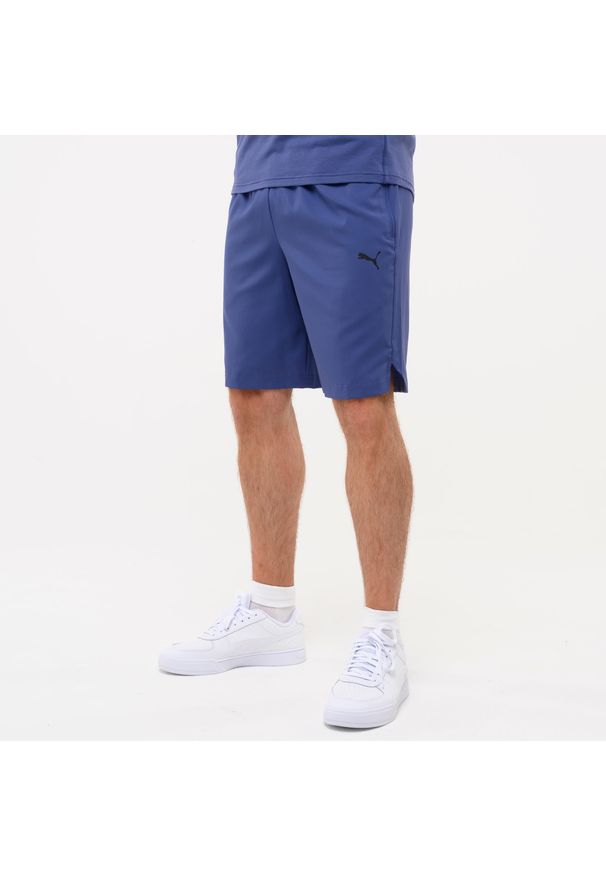 Spodenki fitness męskie Puma Active. Kolor: niebieski. Materiał: materiał. Sport: fitness