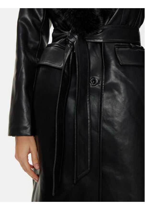 MICHAEL Michael Kors Płaszcz przejściowy 77B1402M52 Czarny Regular Fit. Kolor: czarny. Materiał: skóra