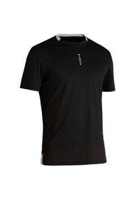 KIPSTA - Koszulka piłkarska dla dorosłych Kipsta F100 eko. Kolor: biały, czarny, wielokolorowy. Materiał: poliester, materiał. Sport: piłka nożna