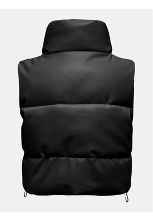 only - ONLY Bezrękawnik Elsie 15322028 Czarny Regular Fit. Kolor: czarny. Materiał: skóra. Długość rękawa: bez rękawów