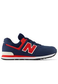 Buty New Balance GC574KIK - granatowe. Okazja: na co dzień. Zapięcie: sznurówki. Kolor: niebieski. Materiał: materiał, tkanina, guma. Szerokość cholewki: normalna. Model: New Balance 574