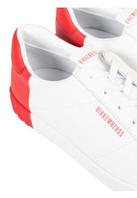 Bikkembergs Sneakersy "Saul" | B4BKM0169 | Saul | Mężczyzna | Biały, Czerwony. Kolor: czerwony, biały, wielokolorowy. Materiał: skóra ekologiczna. Wzór: aplikacja, nadruk #2