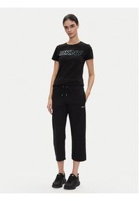 DKNY Sport Spodnie dresowe DP5P3624 Czarny Regular Fit. Kolor: czarny. Materiał: bawełna