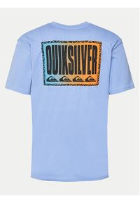 Quiksilver T-Shirt Long Fade EQYZT07670 Granatowy Regular Fit. Kolor: niebieski. Materiał: bawełna