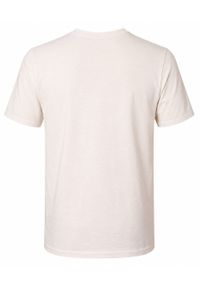 Bawełniana, Męska Koszulka (T-Shirt) - Pako Jeans - Kremowa z Nadrukiem. Okazja: na co dzień. Kolor: wielokolorowy, brązowy, beżowy. Materiał: bawełna. Wzór: nadruk. Styl: casual #5