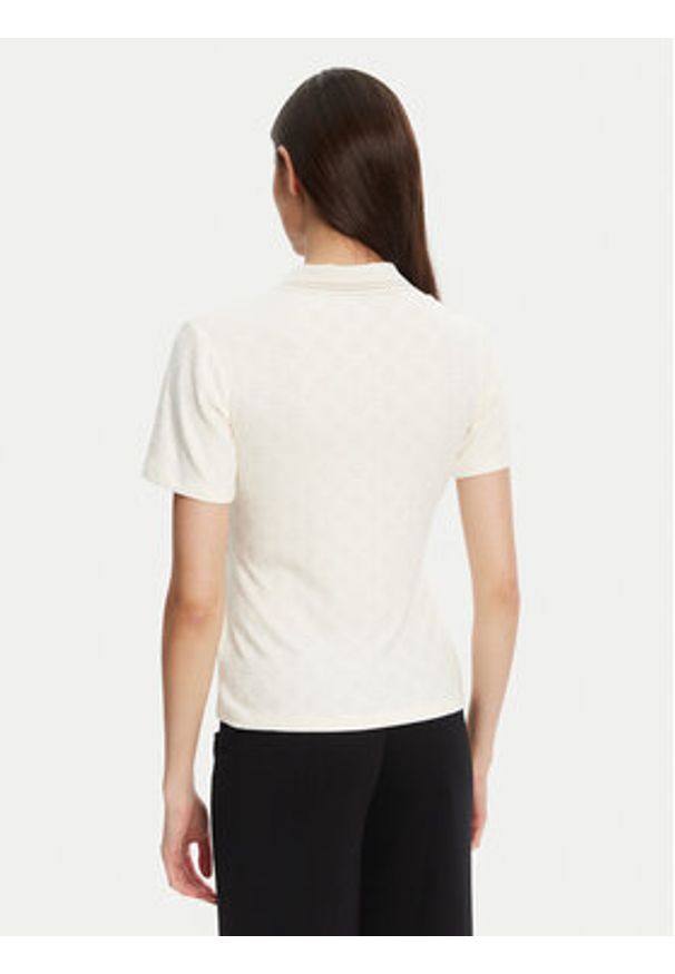 Guess Sweter V5YP01 KCX12 Écru Regular Fit. Materiał: wiskoza, syntetyk