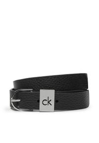 Calvin Klein Pasek Damski Ck Loop Thin Round Buckle 2.5 K60K612856 Czarny. Kolor: czarny. Materiał: skóra