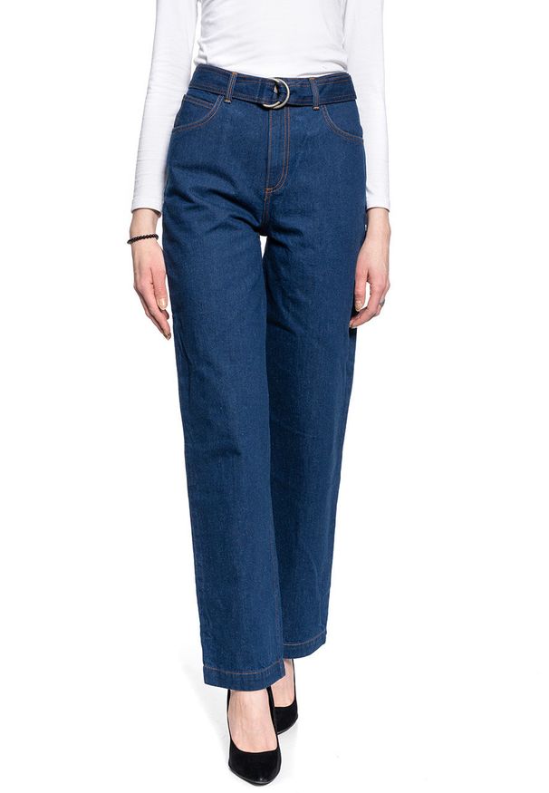 Lee - DAMSKIE SPODNIE JEANSOWE LEE HIGH WAIST STRAIGHT BELTED STRAIGHT LEG L30ZKE36 112106900. Stan: podwyższony