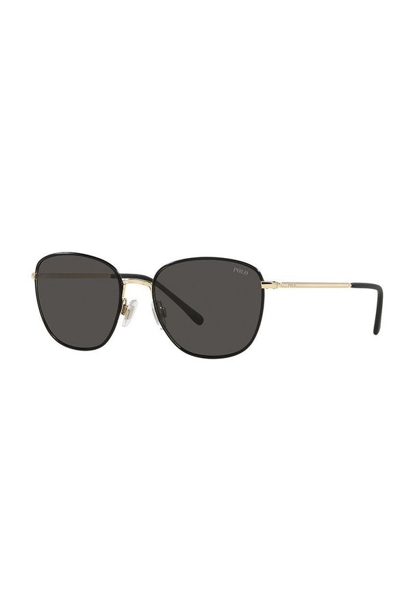 Polo Ralph Lauren Okulary przeciwsłoneczne 0PH3134 męskie kolor złoty. Kształt: owalne. Kolor: złoty