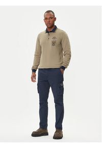 Aeronautica Militare Polo 252PO1896UP00173 Khaki Regular Fit. Typ kołnierza: polo. Kolor: brązowy. Materiał: bawełna #4