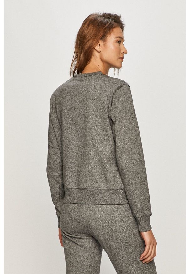 Champion - Bluza bawełniana. Okazja: na co dzień. Kolor: szary. Materiał: bawełna. Wzór: aplikacja. Styl: casual
