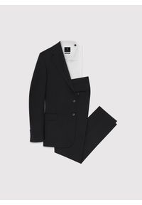 Pako Lorente - PAKO LORENTE - Wełniany czarny garnitur męski. Kolor: czarny. Materiał: wełna #2