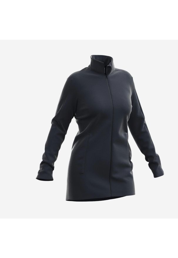 quechua - Polar turystyczny damski Quechua MH500 zamek. Kolor: niebieski. Materiał: materiał, poliester