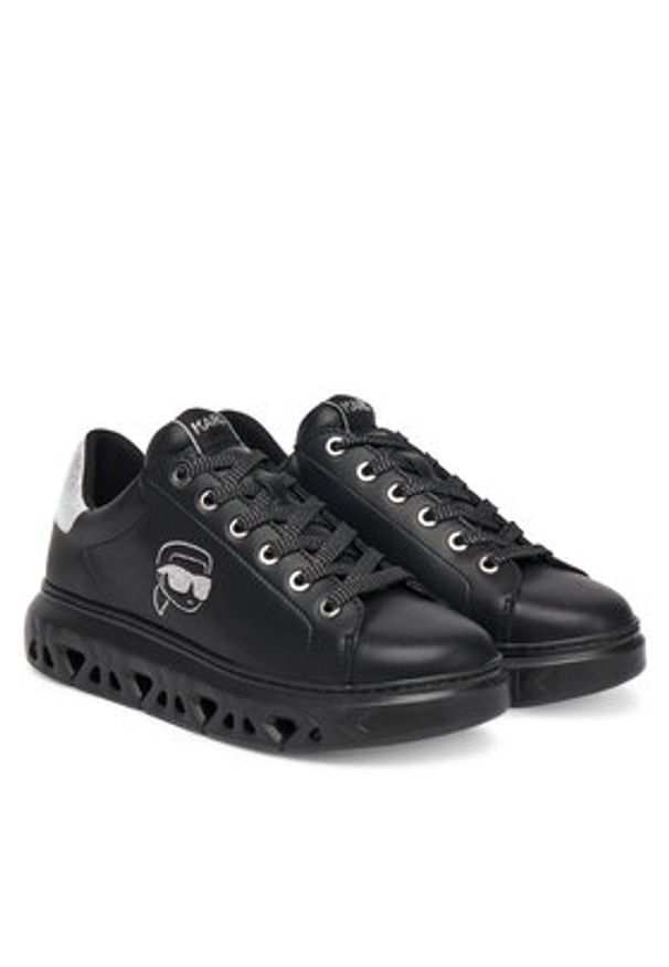 Karl Lagerfeld - KARL LAGERFELD Sneakersy KL64525 Czarny. Kolor: czarny. Materiał: skóra