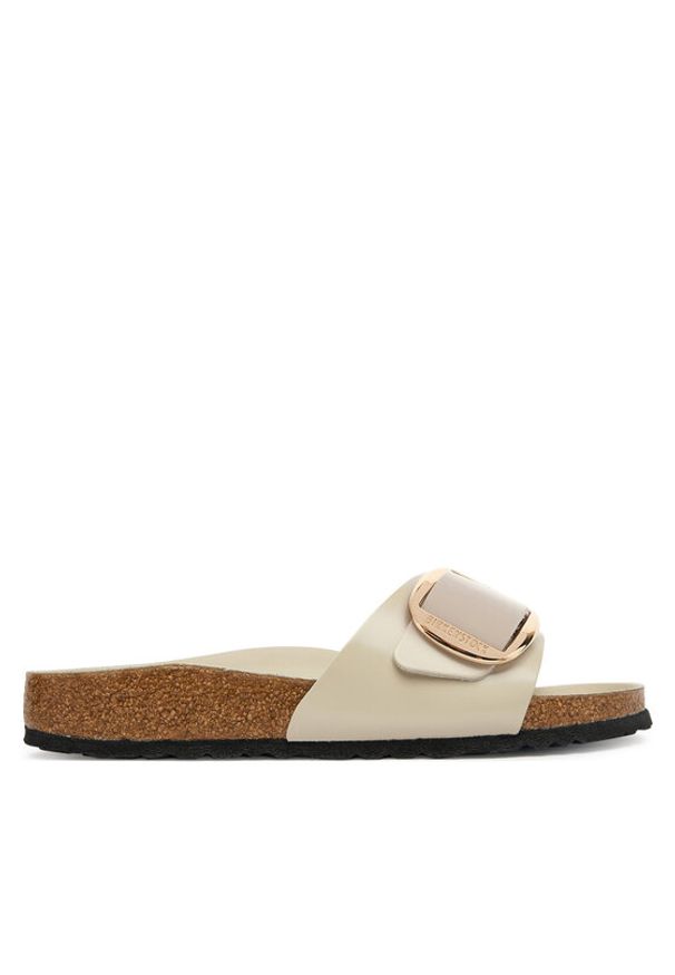 Birkenstock Klapki Madrid Big Buckle Hex 1031823 Écru. Kolor: kremowy. Materiał: skóra