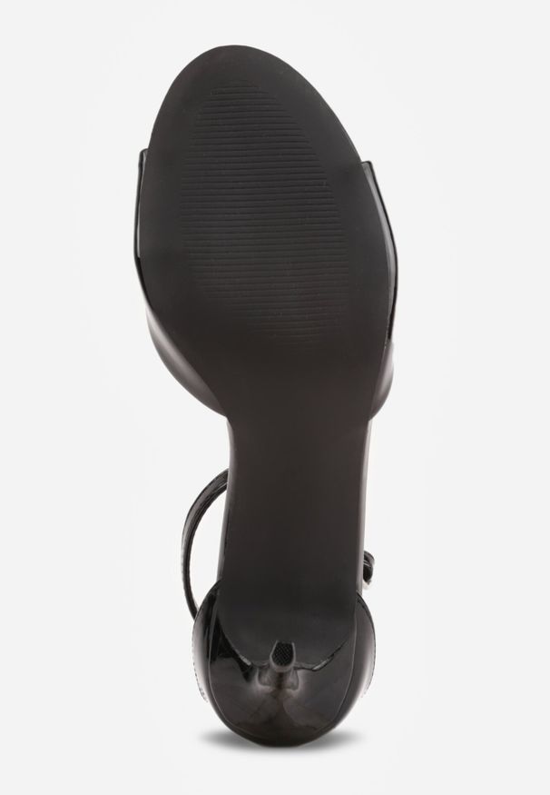 Born2be - Czarne Klasyczne Sandały na Szpilce z Paskiem Wokół Kostki Berenne. Okazja: na co dzień, na randkę. Zapięcie: pasek. Kolor: czarny. Materiał: jeans. Obcas: na szpilce. Styl: klasyczny. Wysokość obcasa: średni