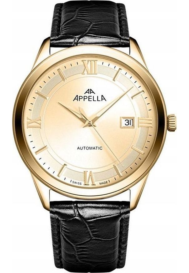 Acappella - Zegarek męski Appella L70014.1261A czarny. Kolor: czarny