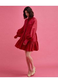 ACLER AUSTRALIA - Różowa sukienka Laror. Kolor: różowy, wielokolorowy, fioletowy. Materiał: materiał. Typ sukienki: rozkloszowane. Długość: mini #3
