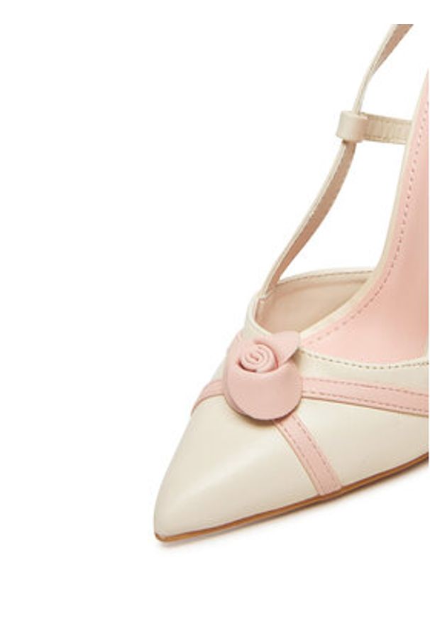 DeeZee Sandały HT92831-166 Écru. Materiał: skóra. Obcas: na szpilce