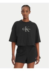 Calvin Klein Jeans T-Shirt LV047F828G Czarny Boxy Fit. Kolor: czarny. Materiał: bawełna #1