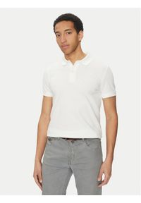 Geox Polo M5511B T3240 F2128 Biały Regular Fit. Typ kołnierza: polo. Kolor: biały. Materiał: bawełna