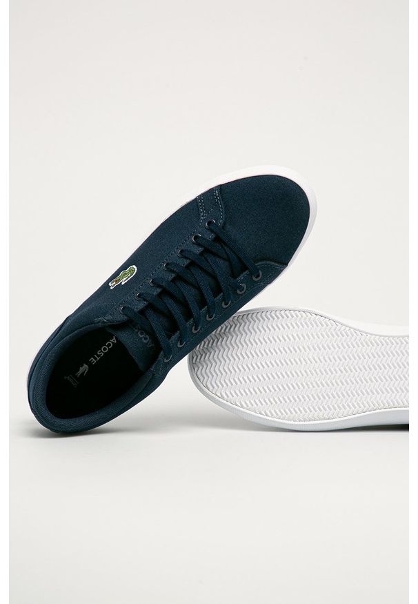 Lacoste - Tenisówki. Nosek buta: okrągły. Kolor: niebieski. Materiał: guma