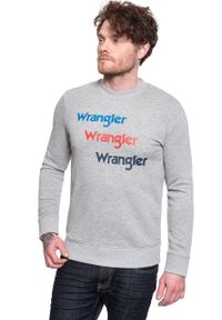 Wrangler - WRANGLER SEASONAL LOGO SWEAT MID GREY MEL W6A5HAX37 #1