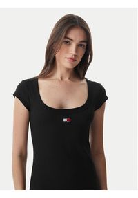 Tommy Jeans Sukienka codzienna Badge DW0DW22841 Czarny Slim Fit. Okazja: na co dzień. Kolor: czarny. Materiał: bawełna. Typ sukienki: proste. Styl: casual #3