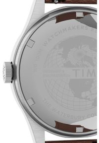 Timex zegarek TW2U90400 Waterbury Traditional Day-Date męski kolor srebrny. Kolor: srebrny. Materiał: skóra, materiał #4