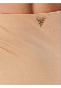 Guess Spódnica mini E3GD00 KBNI0 Brązowy Slim Fit. Kolor: brązowy. Materiał: syntetyk