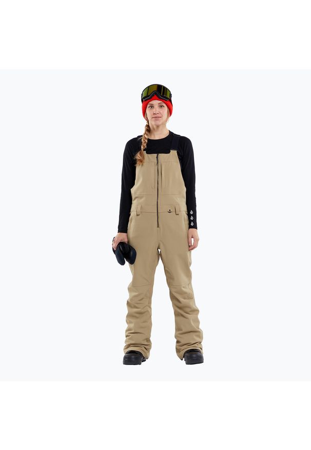 Spodnie snowboardowe damskie Volcom Swift Bib Overall. Kolor: zielony. Sport: snowboard