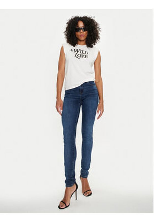 Morgan Jeansy 201-POM.P Granatowy Slim Fit. Kolor: niebieski