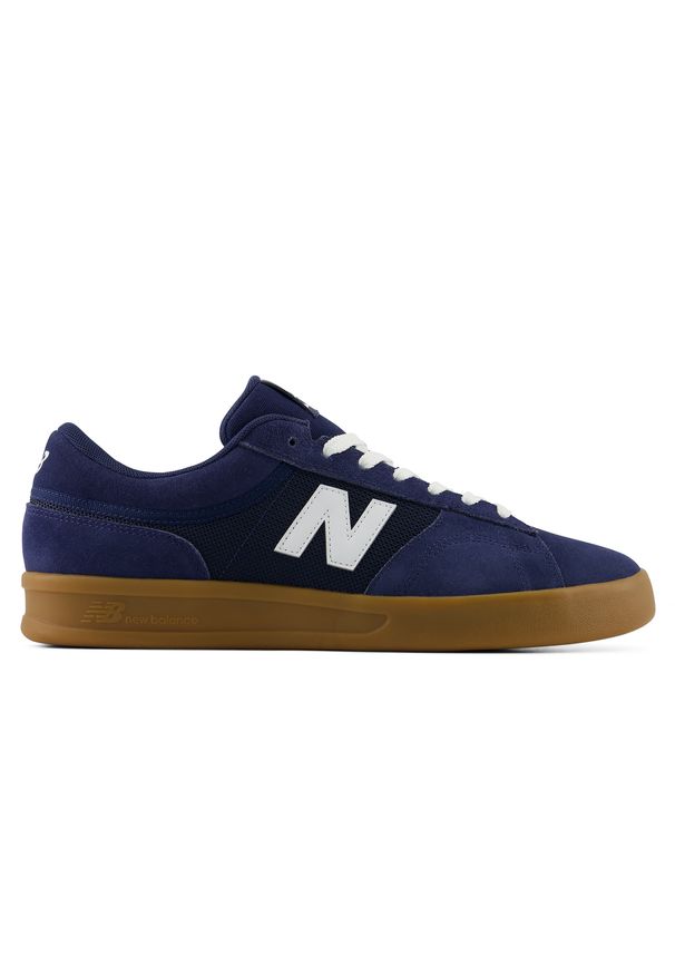 Buty unisex New Balance Numeric UN430NVG – granatowe. Kolor: niebieski. Materiał: dresówka, skóra. Szerokość cholewki: normalna. Sport: skateboard