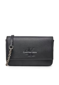 Calvin Klein Jeans Torebka K60K612375 Czarny. Kolor: czarny. Materiał: skórzane