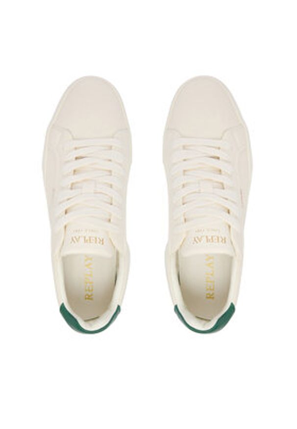 Replay - REPLAY Sneakersy GMZ7D .000.C0001L Biały. Kolor: biały. Materiał: skóra
