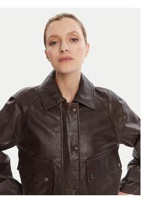 Weekend Max Mara Kurtka skórzana Berbice 2525446021 Brązowy Regular Fit. Kolor: brązowy. Materiał: skóra #2