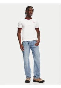 Hunter T-Shirt Eigg Ringer HARM0032251 Biały Regular Fit. Kolor: biały. Materiał: bawełna